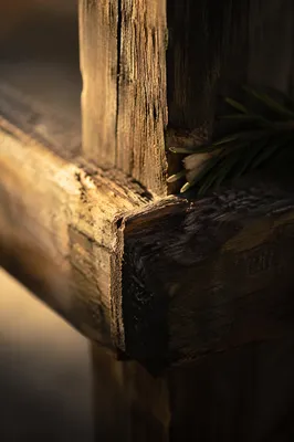 Rugged Wooden Cross Macro Texture