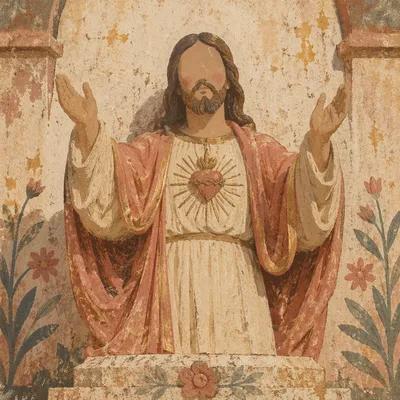 Classical Devotional Statue with Raised Arms