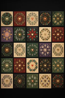 Evergreen Sacred Heart Mandala Tile Collection