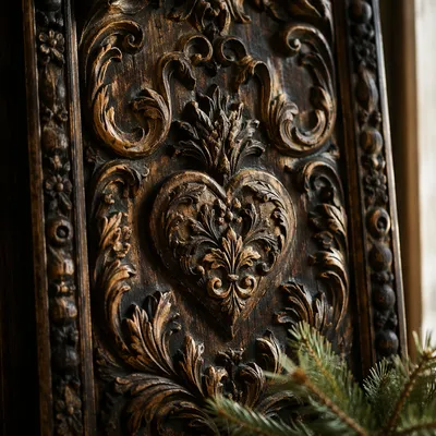Sacred Heart Inspired Antique Wood Panel