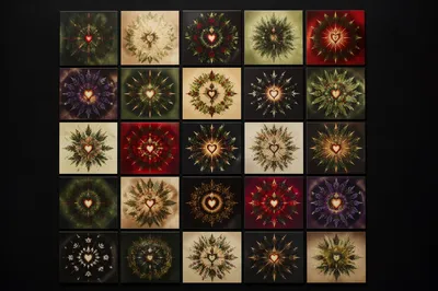 Sacred Heart Evergreen Mandala Tile Collection
