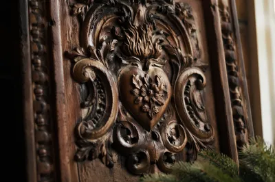 Sacred Heart Inspired Antique Wooden Panel