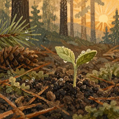 Evergreen Forest Seedling of New Life