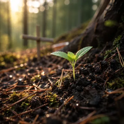 Seedling of Hope on Forest Floor