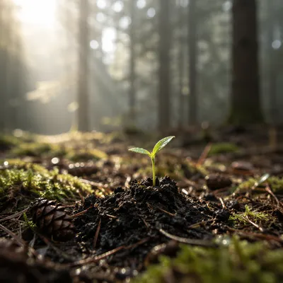 Evergreen Forest Sprout of New Life