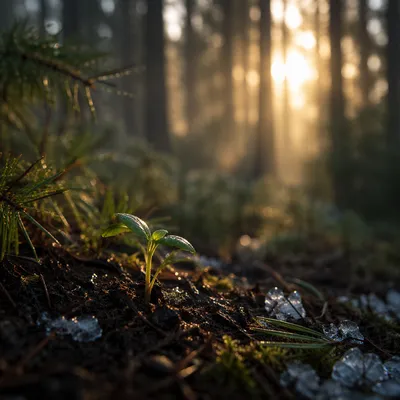 Evergreen Forest Seedling of New Life