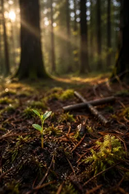 Evergreen Forest Sprout of New Life