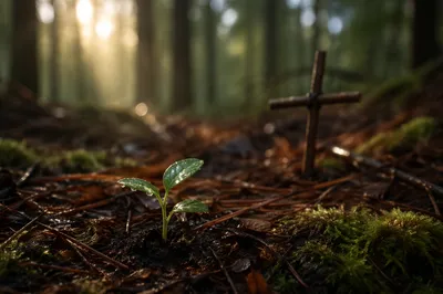 Evergreen Seedling of New Life and Hope