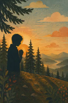 Silhouette Prayer at Evergreen Sunset Ridge