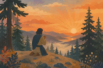 Silhouetted Prayer at Evergreen Sunset Ridge