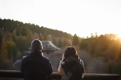 Silhouetted Prayer at Evergreen Sunset Overlook