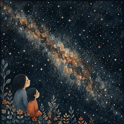 Milky Way Across a Starry Night Sky