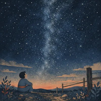 Evergreen Milky Way Over Quiet Horizon