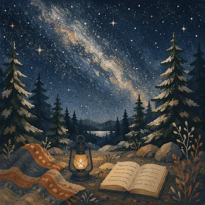 Milky Way Over Evergreen Forest Clearing