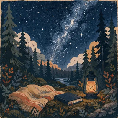 Milky Way Prayer Clearing in Evergreen Forest