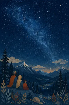 Milky Way Over Evergreen Mountain Valley