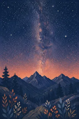 Milky Way Over Evergreen Mountain Wilderness