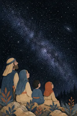 Milky Way Over Evergreen Night Horizon