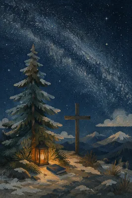 Milky Way Over Evergreen Cross