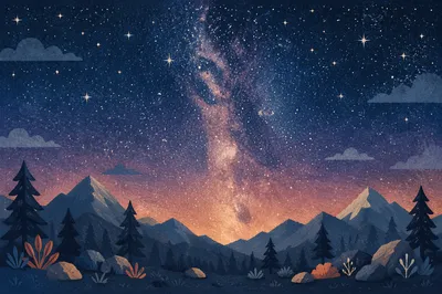 Milky Way Over Evergreen Mountain Wilderness