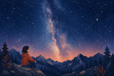 Milky Way Over Evergreen Mountain Wilderness