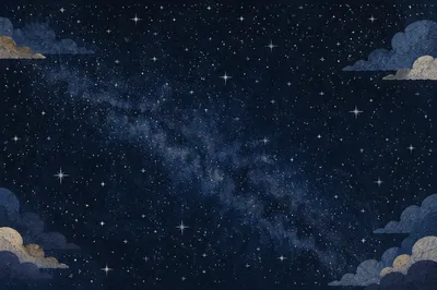 Starry Milky Way Night Sky Background