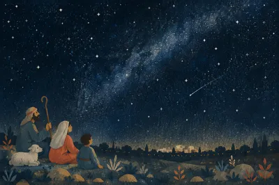 Starry Milky Way Over Quiet Evergreen Horizon