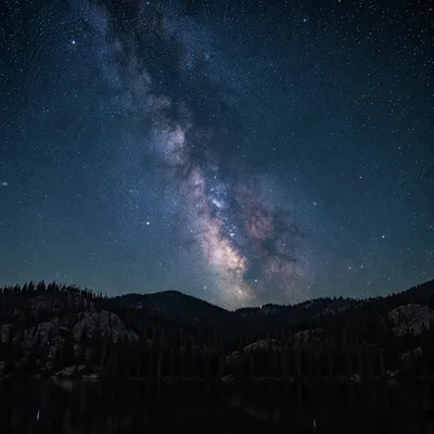Milky Way Over Evergreen Mountain Wilderness