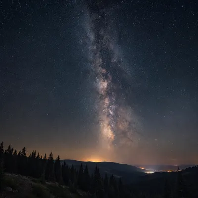 Milky Way Above Evergreen Mountain Wilderness