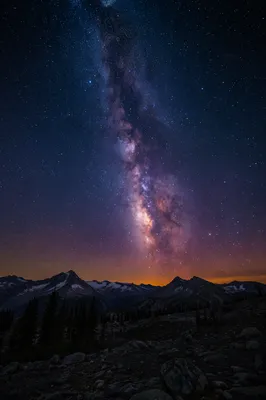 Milky Way Over Evergreen Mountain Wilderness