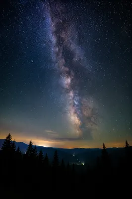Milky Way Over Evergreen Mountain Wilderness