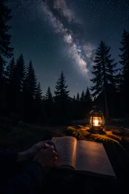 Milky Way Prayer in Evergreen Forest