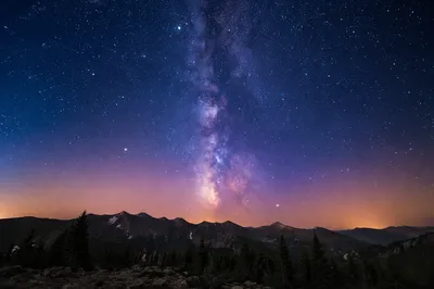 Milky Way Over Evergreen Mountain Wilderness