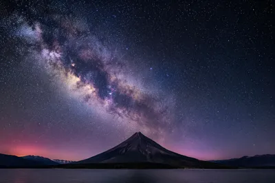 Milky Way Over Silent Mountain Lake