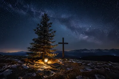 Milky Way Over Evergreen Cross