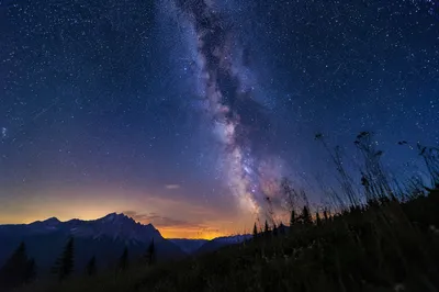 Milky Way Over Evergreen Mountain Valley