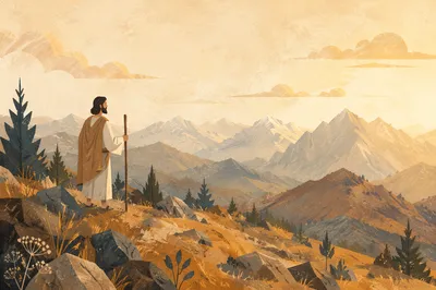 Golden Sunrise Over Evergreen Mountain Range