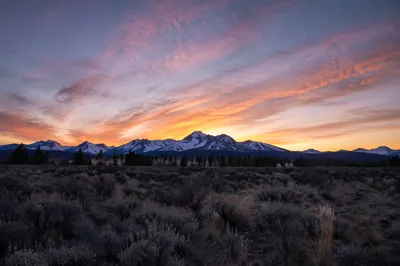 Golden Sunrise Over Evergreen Mountain Wilderness