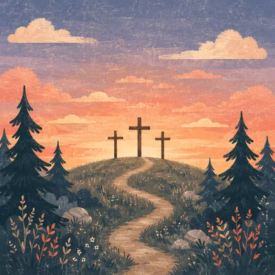 Three Crosses at Evergreen Sunset Hill