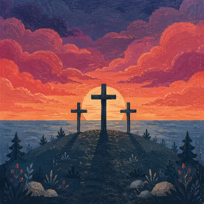Three Crosses at Evergreen Sunset Hill