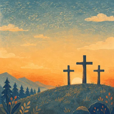 Three Crosses at Evergreen Sunset Hill