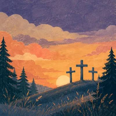 Three Crosses at Evergreen Sunset Hill