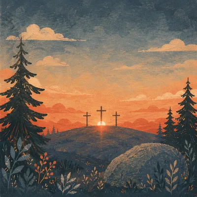 Three Crosses at Evergreen Sunset Hill