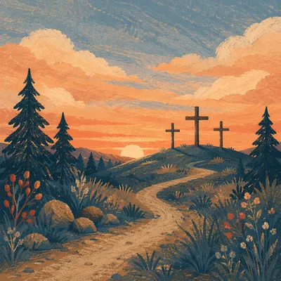 Three Crosses at Evergreen Sunset Hill
