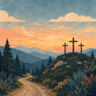 Three Crosses at Evergreen Sunset Hill