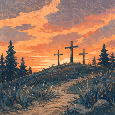 Three Crosses at Evergreen Sunset Hill