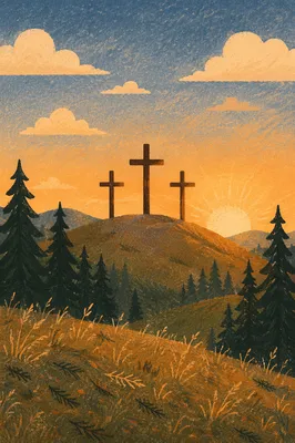 Three Crosses at Evergreen Sunset Hill