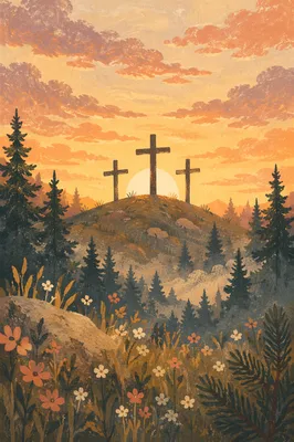Three Crosses at Evergreen Sunset Hill