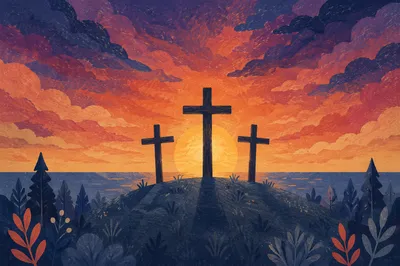 Three Crosses at Evergreen Sunset Hill