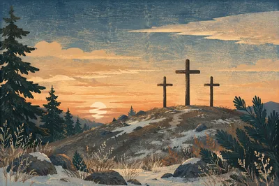 Three Crosses at Evergreen Sunset Hill